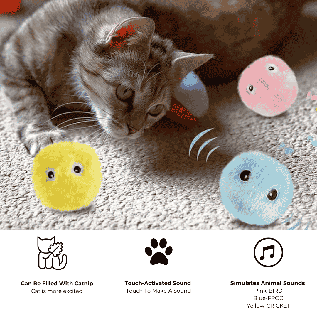 Interactive Cat Play Ball with Sounds